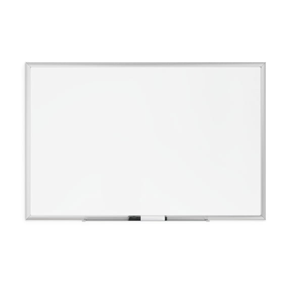 Magnetic Dry Erase Board, 36 x 24 Inch Whiteboard for Home Office Classroom, Silver Aluminum Frame Wall-Mounted Easel, Includes Marker and Magnets, White