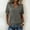 Gray, variant on Women's Notch V Neck Short Sleeve Knit Top Midnight Tone Solid Casual Fashion Top for Daily Wear Summer Vacation Beach Wear Pink S
