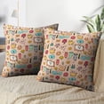 thumbnail image 3 of LALILO Throw Pillow Covers With Doodle Lovely Doodle Funny Animal Cushion Cover 18" x 18", 3024 Pack, 3 of 6