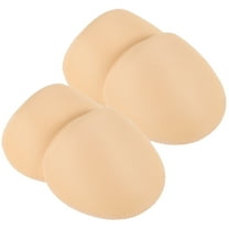 2 Pairs Beige Sponge Shoulder Pads, Self-Adhesive Non-Slip Foam Enhancers for Blazer, Coat, Jacket, Clothes, 1cm Thick, Unisex