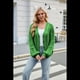thumbnail image 4 of Suéter de Mujer 2025, Larga, Abertura Frontal, Cárdigan Grueso, Corto Formal para Mujer. Verde XL, 4 of 9