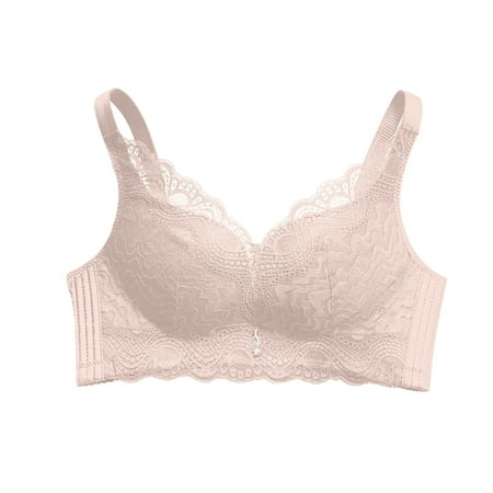 

Bigersell Women s Spaghetti Strap Bra Ladies Comfortable Breathable No Underwire Lace Push-Up Adjustment Lift Bra Woman Underwear Women Size Sports Bra Style 3915 Beige 34B