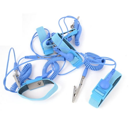 Image of 5Pcs Antistatic ESD Wrist Strap Band Grounding Prevent Static Shock Blue