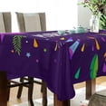 thumbnail image 3 of Coolnut Mardi Gras Rectangle Tablecloth Spill-Proof Polyester Table Cloth Table Cover for Kitchen Dining Picnic Holiday Party Decoration,54"x54", 3 of 7