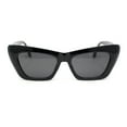 thumbnail image 2 of Womens Stylish Palm Tree Deco Mod Cat Eye Retro Sunglasses All Black, 2 of 4