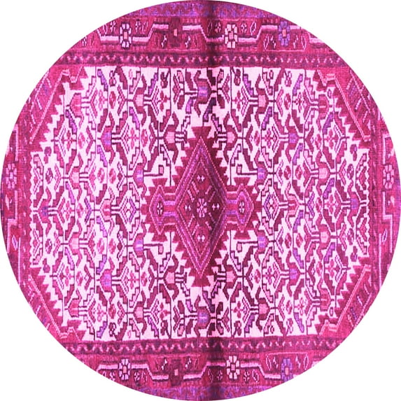 Ahgly Company Indoor Round Persian Pink Traditional Area Rugs, 5' Round