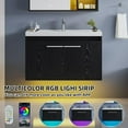 thumbnail image 5 of DreamCurship 31” Bathroom Vanity with Sink, Floating Bathroom Vanities with Adjustable LED Light, Bathroom Sink Cabinet with 2 Doors, Black, 5 of 9