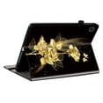 thumbnail image 4 of Dteck Flower Pattern Case for Samsung Galaxy Tab A7 Lite 8.7-inch T220 T225,PU Leather Card Slots Case with Multi-Angle Viewing Shockproof Stand Full Body Protection Cover,Gold Flower, 4 of 5