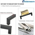 thumbnail image 2 of 25 Pack Goldenwarm 8-4/5in Kitchen Cabinet Pulls Black Cabinet Handles, 2 of 6