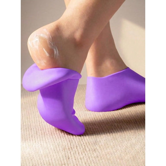 4pair Silicone Gel Moisturizing Socks For Foot Care Prevent Cracking Remove Dead Skin Protective And Elastic Foot Care Socks