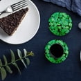 thumbnail image 6 of FMSHPON Happy St. Patrick's Day Clover Set of 6 Round Coaster for Drinks, Absorbent Ceramic Stone Coasters Cup Mat with Cork Base for Home Kitchen Room Coffee Table Bar Decor, 6 of 6