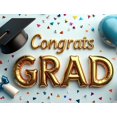 thumbnail image 4 of Graduation Congrats Grad Banner Backdrop Party Decoration Photo Booth Props Celebration Background Event Supplies Stars Ribbons School Ceremony Decor, 4 of 4