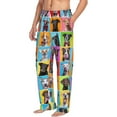 thumbnail image 2 of Easygdp Cute Dogs Collage Men's Pajama Pant, Sleep Elastic Waistband Lounge Pants - Large, 2 of 9
