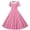Hot Pink, variant on YHAJDS Girls Plaid Summer Dress Plaid Print Short Sleeve Peter Pan Collar Button Down Smocked Waist Dance Dress Size 5-14 Year