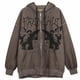 thumbnail image 2 of Chaqueta con capucha con estampado de Ángel Vintage para hombre y mujer, abrigo de manga larga con cremallera y bolsillo, ropa de calle suelta estética Y2K, Otoño e Invierno, 2 of 5