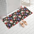 thumbnail image 2 of Pioneer Flower Floral Print Pattern Bathroom Rugs Mat, Non Slip Microfiber Bathroom Rug with Rubber Backing, Soft Mats for Bathroom Floor Tub Shower, 24"x60", 2 of 5