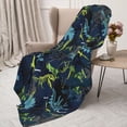 thumbnail image 3 of Gaeub Cartoon Dinosaur Print Flannel Throw Blanket, Home Fleece Throw Blanket for Couch or Bed,Decorative Blankets,Lightweight Fuzzy Flannel Blanket-80"x60", 3 of 6