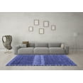 thumbnail image 3 of Ahgly Company Indoor Round Abstract Blue Modern Area Rugs, 3' Round, 3 of 4