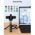 thumbnail image 4 of Full HD 1080P Webcam with Built-in Dual Mics, Wide-Angle Lens, Privacy Cover, Tripod Stand, Autofocus Computer Camera, Plug and  for Desktop PC or Laptop, 4 of 8