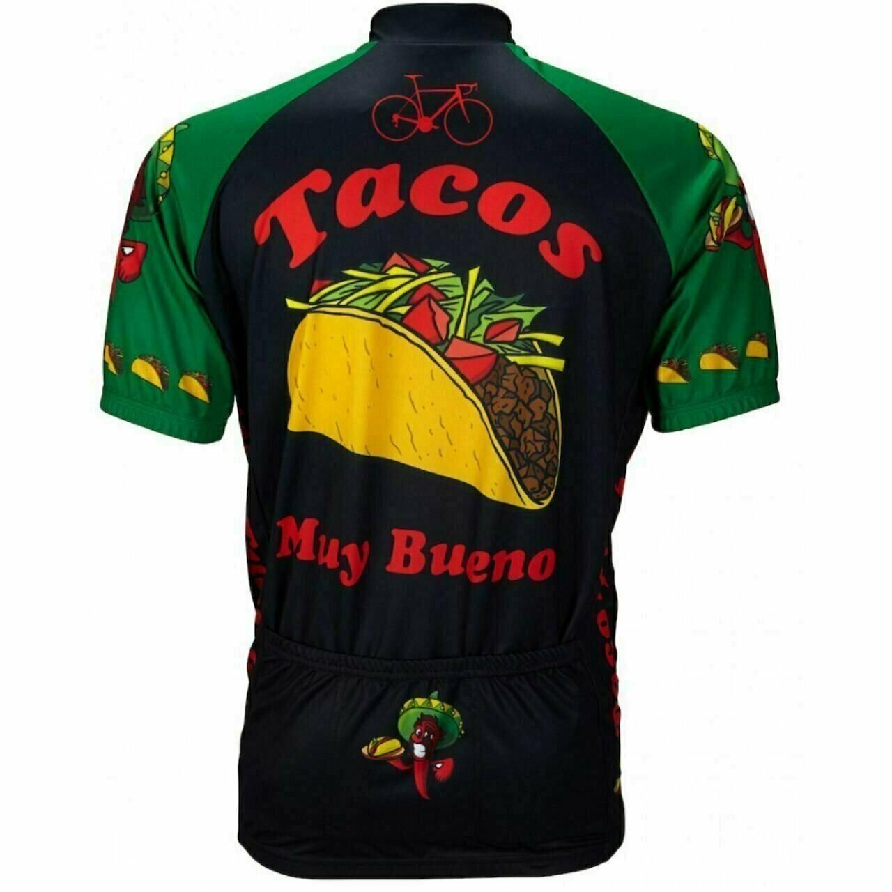 Taco Tuesday Men's Cycling Jersey - Sports Wear, Moisture Wicking, 3 Back Pockets - View #3