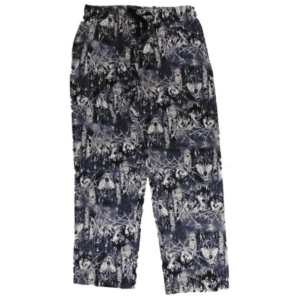 Northcrest - Northcrest Mens Flannel Wolf Print Sleep Pants Lounge ...