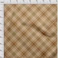 thumbnail image 4 of oneOone Polyester Spandex Brown Fabric Check Sewing Material Print Fabric By The Yard 56 Inch Wide, 4 of 5