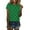 Green, variant on Fesfesfes Gym Clothes for Women Casual St. Patrick's Day Printed Short Sleeve Round Neck Pullover Blouse T-shirt Tops Blouse S(US:4)