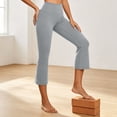 thumbnail image 4 of Maean Capri Pants for Womens Yoga Elastic High Waist Leggings Workout Athletic Casual Capris Pant, 4 of 7