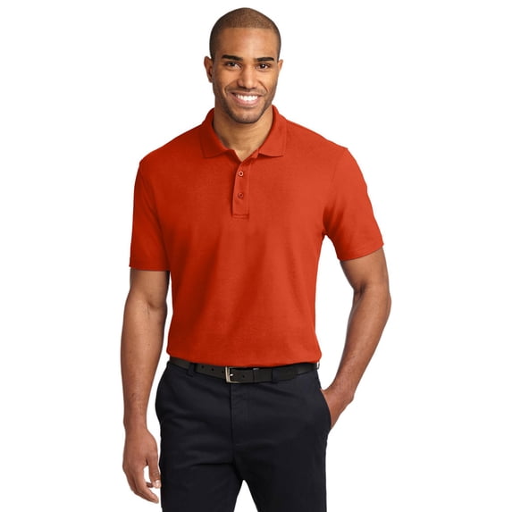 Port Authority K510 Soil & Stain-Resistant Polo Shirt - Autumn Orange - Small