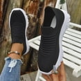 thumbnail image 4 of ibiyuan Orthopedic Shoes for Women Knit Upper Embroidery Walking Shoes for Women Closures Arch Support Platform Non- Womens Casual Sneakers Soft Hands-Free Platform Mary Janes Go Walk Shoes, 4 of 9