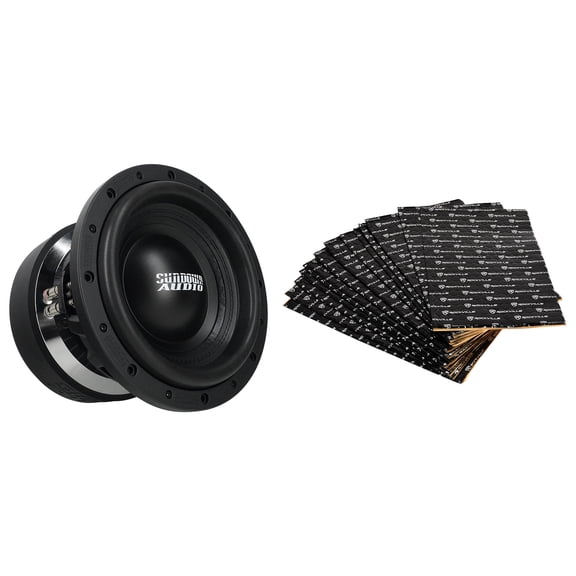 Sundown Audio U-10 V.2 D4 Bundle: 10-inch 2000W RMS 4000W Peak DVC 4-Ohm Subwoofer, Rockville RockMat 15-25 100 MIL Kit, 2-items
