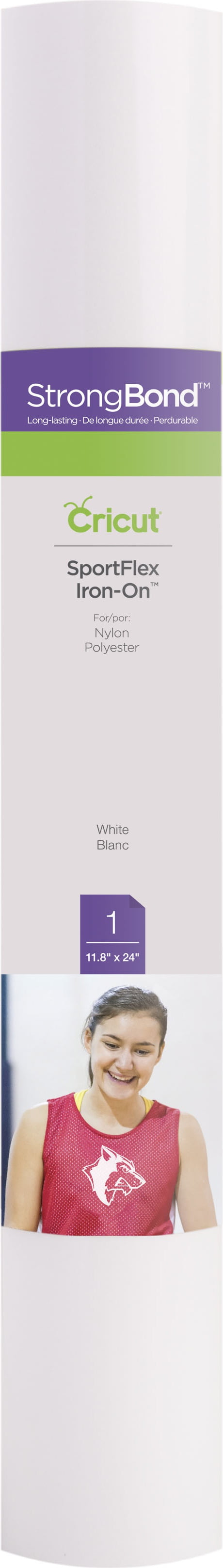 cricut sportflex iron on vinyl 118x24 white walmart