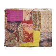 thumbnail image 1 of Taj Hotel Kantha Silk Blend Throw | 60"x90" | A, 1 of 2