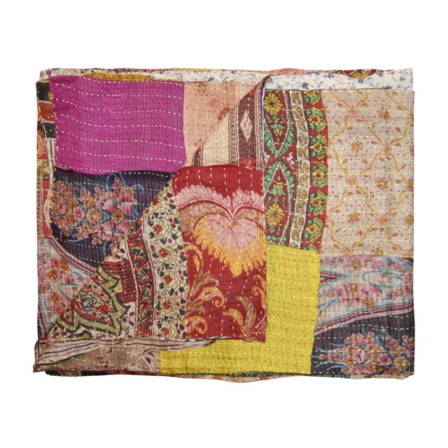 Taj Hotel Kantha Silk Blend Throw | 60"x90" | A
