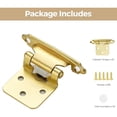 thumbnail image 3 of QSTDGVPW 10 x Cabinet Door Hinges Accessories Quiet Versatile Easy to Install Gold, 3 of 9