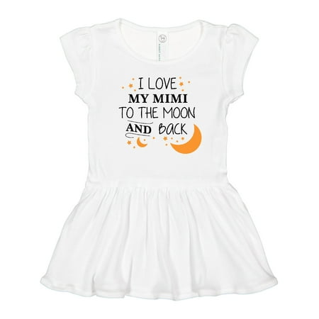 

Inktastic I Love My Mimi to the Moon and Back Girls Toddler Dress