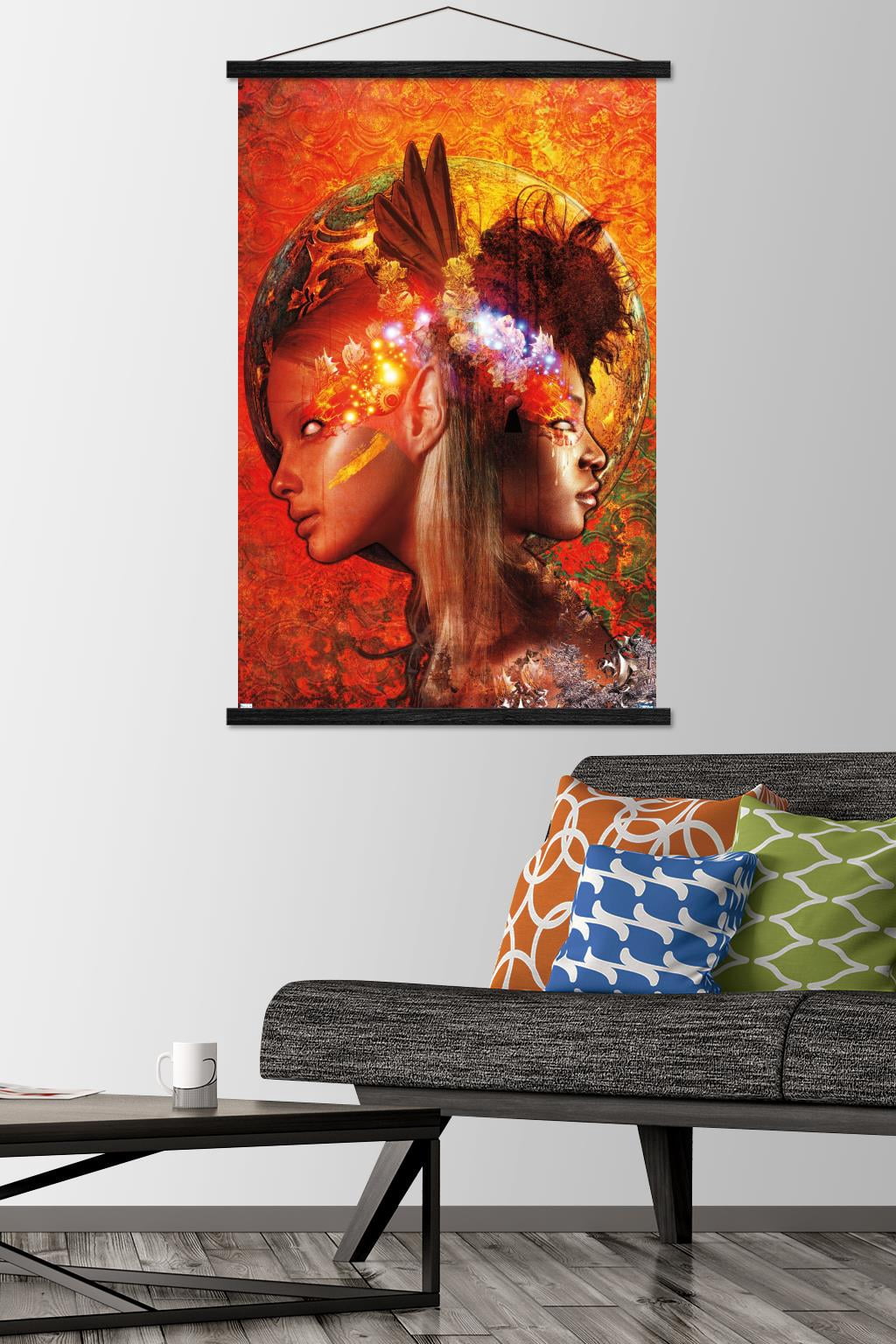 Jena DellaGrottaglia: Cosmic Zodiac - Gemini Wall Poster with Magnetic Frame, 22.375" x 34"
