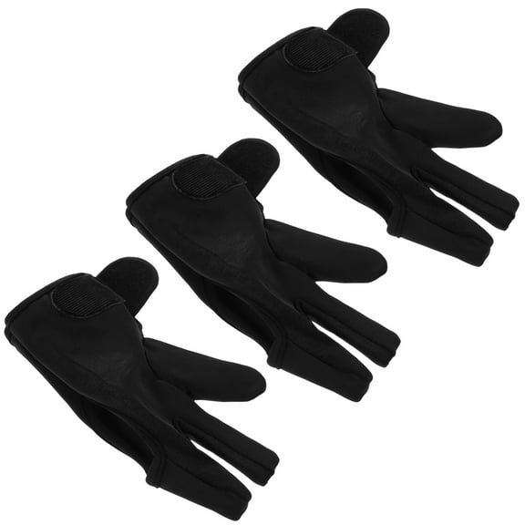 CIMAXIC 3Pcs Heat Protection Gloves Protect Hands from Burns for Curling Iron Use Black