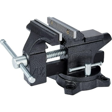 Gloppers Black Bench Vises, 4-1/2"Jaw Width with Swivel Base Table Vise Clamps