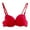 Rose red, variant on Women's Sexy Lace Comfortable Glossy Underwire Bra