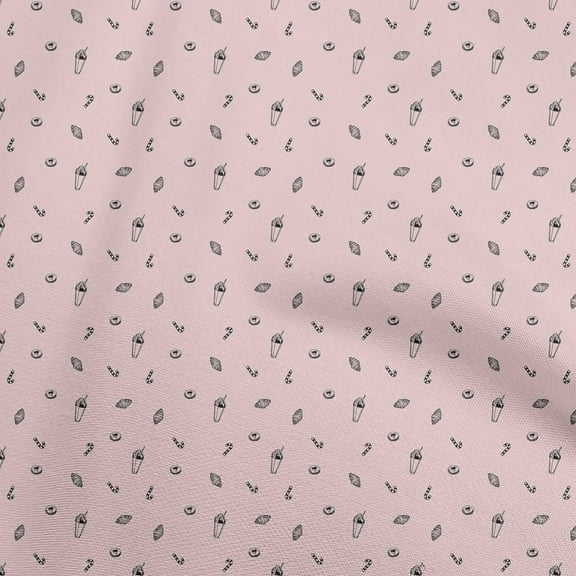 oneOone Silk Tabby Light Pink Fabric Food Dessert Diy Clothing Quilting Fabric Print Fabric By Yard 42 Inch Wide