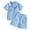 Blue, variant on Faraee Toddler Baby Boys Clothes Summer Outfits Polo Shirt Shorts Set 6 12 18 24 Months 2t 3t 4t Cotton Linen Infant Clothing Blue,6-12 Months