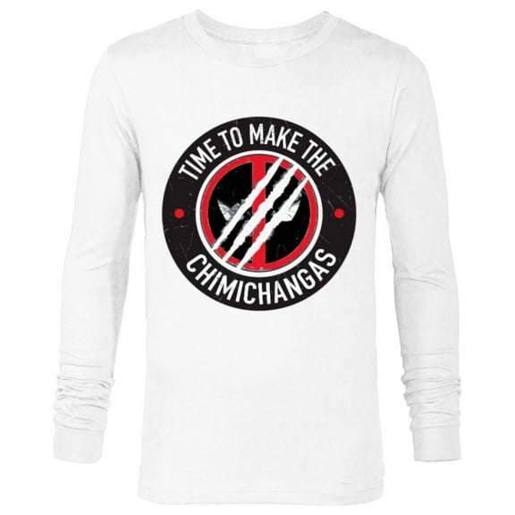 Marvel Studios Deadpool & Wolverine Chimichangas Claw Slash- Long Sleeve T-Shirt for Men - Customized-White