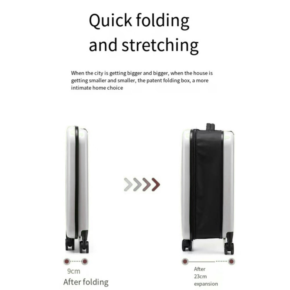 20Inch Lightweight Luggage Foldable Suitcase Trolley Carry On Hard Case with Lock