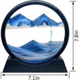 thumbnail image 2 of SHAR Dynamic 3D Rotating Sand Pictures - Round Glass Frame, Moving Sand Art, Yellow Sand Hourglass Decoration (7 Inches), 2 of 5