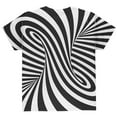 thumbnail image 2 of Trippy Black And White Swirl All Over Youth T Shirt Multi YSM, 2 of 2