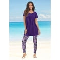 thumbnail image 2 of Roaman's Women's Plus Size Tall Plus Size Essential Stretch Ankle Length Pull-On Legging, 2 of 6