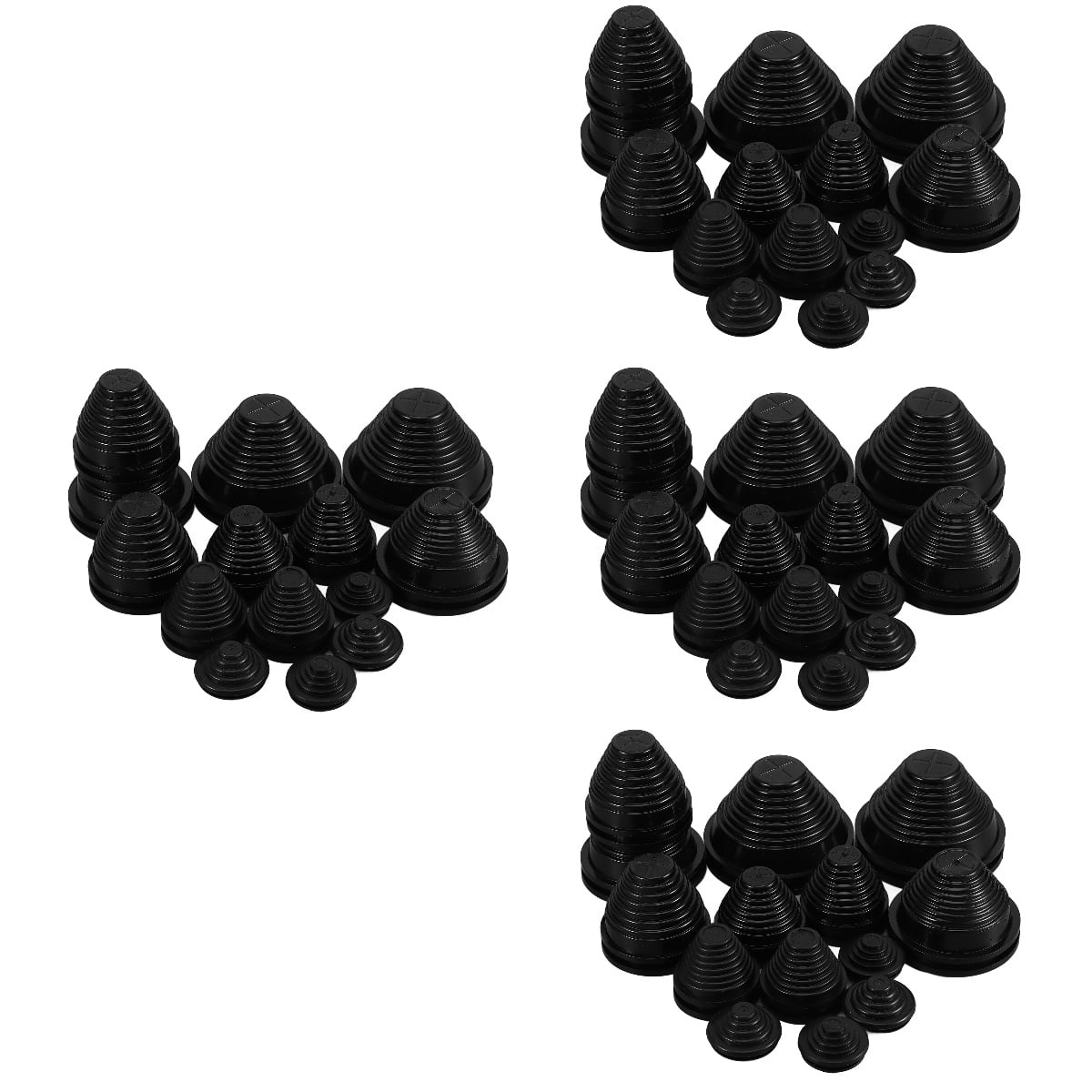 HOMEMAXS 56 Pcs  Cable Grommets Rubber Cord Grommet Wire Gasket Wire Hole Plug Rubber Grommet Assortment