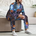 thumbnail image 6 of Halloween Costumes Mens Pajamas Set, Halloween Pumpkin Monsters Halloween Pajamas Button Down Long Sleeve Loungewear Halloween Sleepwear Pjs sets for Men, 6 of 7
