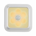 thumbnail image 1 of Inteprter Luz nocturna Sensor de movimiento 6 LED Luz Lámpara de noche de inducción humana para hotel en casa Iluminación y accesorios Luz cálida de concha blanca cuadrada, 1 of 6